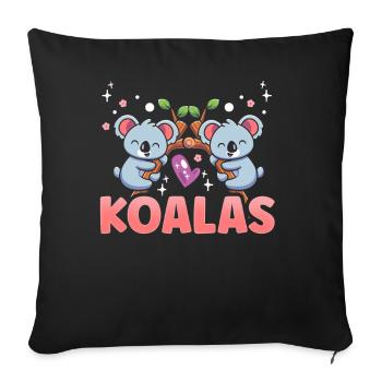Koalas Koala Koala Ours Animal Doux - Housse de coussin décorative 45 x 45 cm - noir - Devant