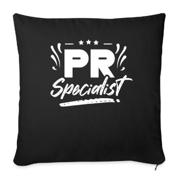 PR Specialist Job Profession Public Relations - Sofa pillowcase 17,3'' x 17,3'' (45 x 45 cm) - black - Front