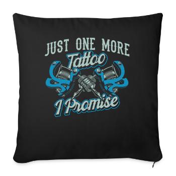 Seul un tatoueur promis artiste - Housse de coussin décorative 45 x 45 cm - noir - Devant