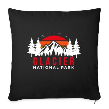 Nationalpark Glacier Montana Grizzlybär Wilderness - Sofakissenbezug 45 x 45 cm - Schwarz - Vorne