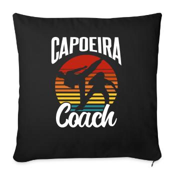 Capoeira Trainer Hobby Brazilian Martial Arts - Sofa pillowcase 17,3'' x 17,3'' (45 x 45 cm) - black - Front