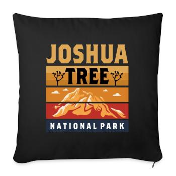 Joshua Tree Nationalpark Camping Kalifornien Wande - Sofakissenbezug 45 x 45 cm - Schwarz - Vorne