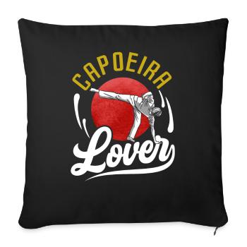 Capoeira Liebhaber Hobby Kampfsport Brasilianisch - Sofakissenbezug 45 x 45 cm - Schwarz - Vorne