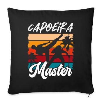 Capoeira Master Brazilian Martial Arts Hobby - Sofa pillowcase 17,3'' x 17,3'' (45 x 45 cm) - black - Front