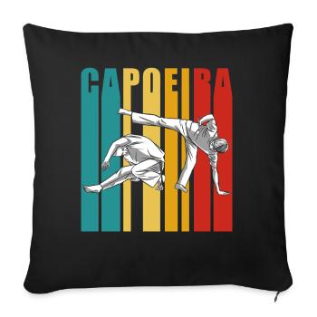 Capoeira Training Brazilian Martial Arts Hobby - Sofa pillowcase 17,3'' x 17,3'' (45 x 45 cm) - black - Front