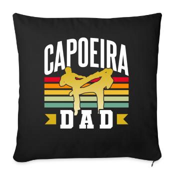 Capoeira Father Martial Arts Brazilian Hobby - Sofa pillowcase 17,3'' x 17,3'' (45 x 45 cm) - black - Front