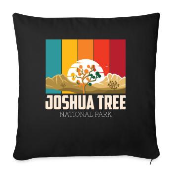 Joshua Tree Kalifornien Wüste Nationalpark Camping - Sofakissenbezug 45 x 45 cm - Schwarz - Vorne