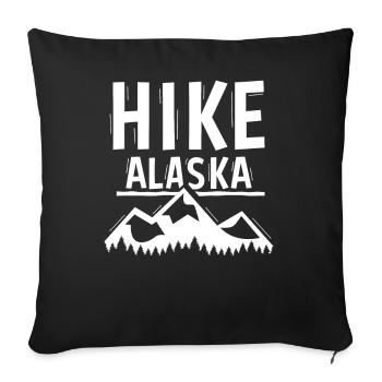 Wanderungen In Alaska Wanderung Wanderer Wandern - Sofakissenbezug 45 x 45 cm - Schwarz - Vorne