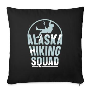 Alaska Hiking Team Nature Hike Hikers - Sofa pillowcase 17,3'' x 17,3'' (45 x 45 cm) - black - Front