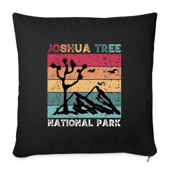 Joshua Tree Souvenir Kalifornien Nationalpark Camp - Sofakissenbezug 45 x 45 cm - Schwarz - Vorne