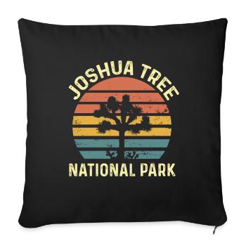 Kalifornien Nationalpark Joshua Tree Souvenir Wand - Sofakissenbezug 45 x 45 cm - Schwarz - Vorne