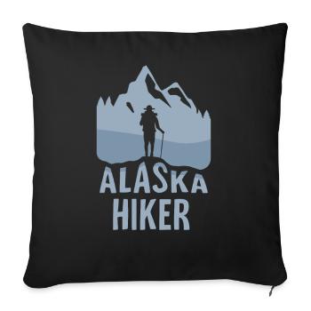 Alaska Randonneurs Randonnée Nature Randonnée - Housse de coussin décorative 45 x 45 cm - noir - Devant