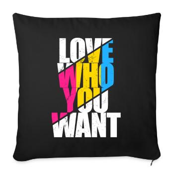 LGBT Rainbow Gay Pride Homo Lesbian Gay - Sofa pillowcase 17,3'' x 17,3'' (45 x 45 cm) - black - Front