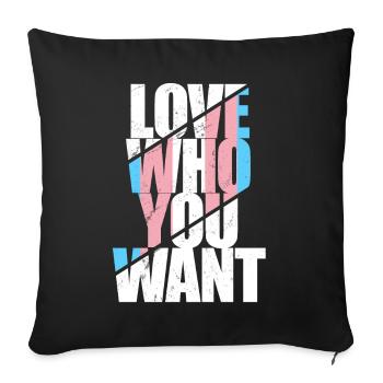 LGBT Rainbow Gay Pride Homo Lesbian Gay - Sofa pillowcase 17,3'' x 17,3'' (45 x 45 cm) - black - Front