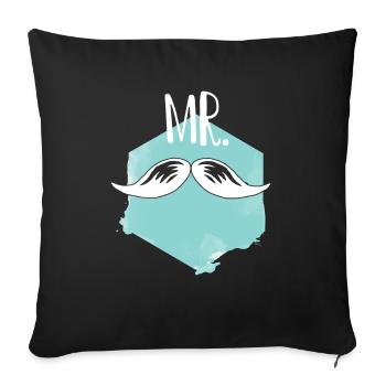 Partner Look Couple Partner Couple Couple Family - Sofa pillowcase 17,3'' x 17,3'' (45 x 45 cm) - black - Front