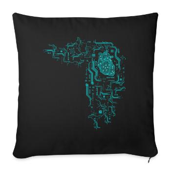 Computer Scientist Computer Science Programmer Nerd Geek - Sofa pillowcase 17,3'' x 17,3'' (45 x 45 cm) - black - Front
