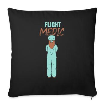 Profession de médecin de vol Médecin de vol Infirmière de vol - Housse de coussin décorative 45 x 45 cm - noir - Devant