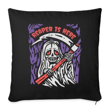Halloween Reaper Sense Horror Grim Reaper - Sofa pillowcase 17,3'' x 17,3'' (45 x 45 cm) - black - Front