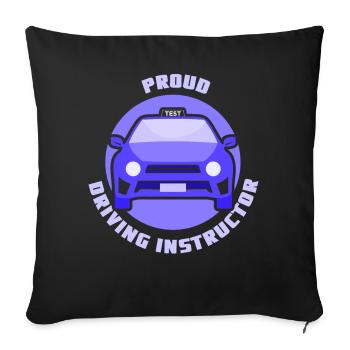 Fier moniteur de conduite Profession École de conduite Cours de conduite - Housse de coussin décorative 45 x 45 cm - noir - Devant