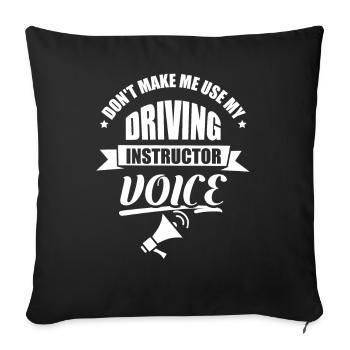 Mon instructeur de conduite Voice Driving Instructor Voice Profession - Housse de coussin décorative 45 x 45 cm - noir - Devant