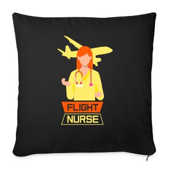 Médecin de vol Profession Médecin de vol Infirmier de vol - Housse de coussin décorative 45 x 45 cm - noir - Devant