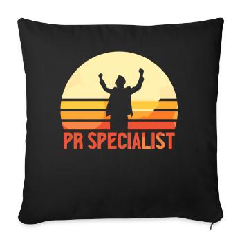 PR Specialist Public Relations Job Profession - Sofa pillowcase 17,3'' x 17,3'' (45 x 45 cm) - black - Front