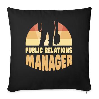 Manager for Public Relations Job PR Profession - Sofa pillowcase 17,3'' x 17,3'' (45 x 45 cm) - black - Front