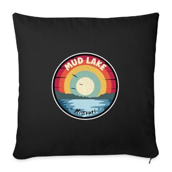 Mud Lake Missouri Colorful - Sofa pillowcase 17,3'' x 17,3'' (45 x 45 cm) - black - Front