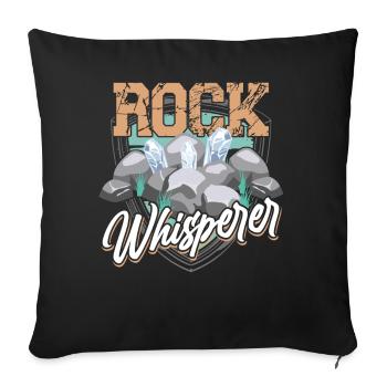 Rock Whisperer Geology Geology Student Geologist - Sofa pillowcase 17,3'' x 17,3'' (45 x 45 cm) - black - Front