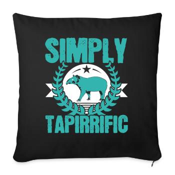 Simply tapir-like wild animal keeper tapir - Sofa pillowcase 17,3'' x 17,3'' (45 x 45 cm) - black - Front