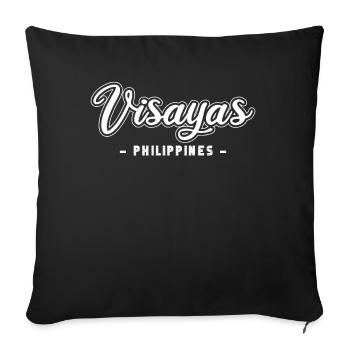 Vintage Holiday Trip Visayas Philippines Asia - Sofa pillowcase 17,3'' x 17,3'' (45 x 45 cm) - black - Front