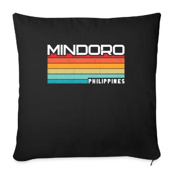 Vintage Holiday Trip Mindoro Philippines Asia - Sofa pillowcase 17,3'' x 17,3'' (45 x 45 cm) - black - Front
