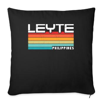 Vintage Holiday Trip Leyte Philippines Asia - Sofa pillowcase 17,3'' x 17,3'' (45 x 45 cm) - black - Front