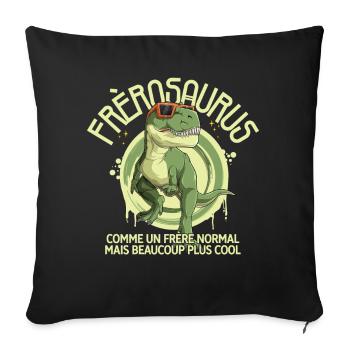 Big Brother Dinosaur Humor T Rex Family Gift - Sofa pillowcase 17,3'' x 17,3'' (45 x 45 cm) - black - Front
