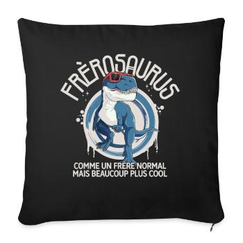 Big Brother Dinosaur Humor T Rex Family Gift - Sofa pillowcase 17,3'' x 17,3'' (45 x 45 cm) - black - Front