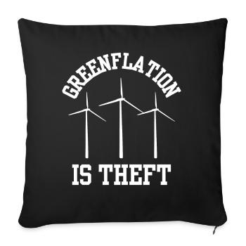 Greenflation is theft energy green inflation - Sofa pillowcase 17,3'' x 17,3'' (45 x 45 cm) - black - Front
