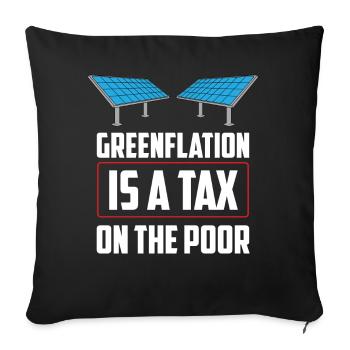 L’inflation verte est une taxe pour les pauvres Verts - Housse de coussin décorative 45 x 45 cm - noir - Devant