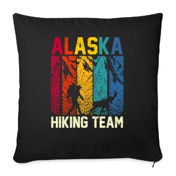 Alaska Hiking Team Hiking Hiking Hikers - Sofa pillowcase 17,3'' x 17,3'' (45 x 45 cm) - black - Front