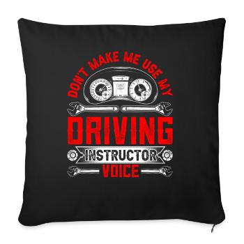 Mon instructeur de conduite Voice Driving Instructor Voice Profession - Housse de coussin décorative 45 x 45 cm - noir - Devant