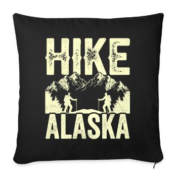 Randonnées en Alaska Randonneurs - Housse de coussin décorative 45 x 45 cm - noir - Devant