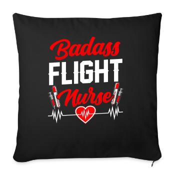 Tough Flight Nurse Flight Nurse Profession - Housse de coussin décorative 45 x 45 cm - noir - Devant