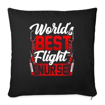 The Best Flight Nurse in the World Flight Doctor - Sofa pillowcase 17,3'' x 17,3'' (45 x 45 cm) - black - Front
