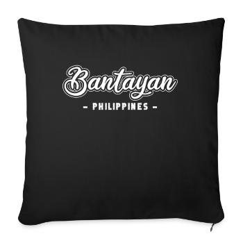 Vintage Holiday Trip Bantayan Philippines Asia - Sofa pillowcase 17,3'' x 17,3'' (45 x 45 cm) - black - Front