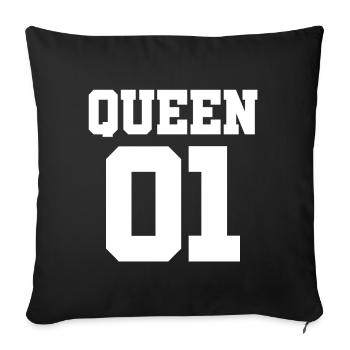 Partner Look Couple Partner Couple Couple Family - Sofa pillowcase 17,3'' x 17,3'' (45 x 45 cm) - black - Front
