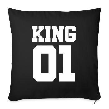Partner Look Couple Partner Couple Couple Family - Sofa pillowcase 17,3'' x 17,3'' (45 x 45 cm) - black - Front
