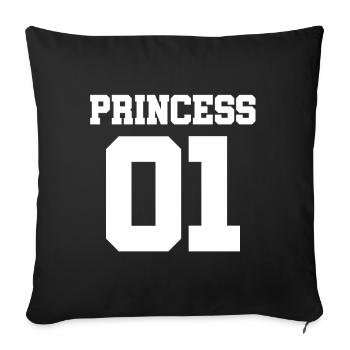 Partner Look Couple Partner Couple Couple Family - Sofa pillowcase 17,3'' x 17,3'' (45 x 45 cm) - black - Front