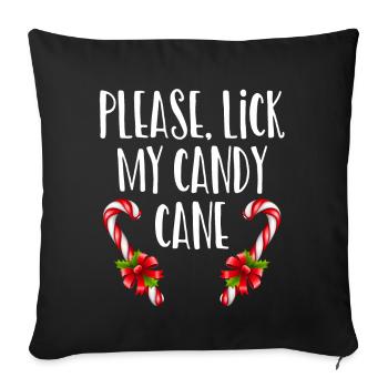 Christmas Candy Candy Xmas - Sofa pillowcase 17,3'' x 17,3'' (45 x 45 cm) - black - Front