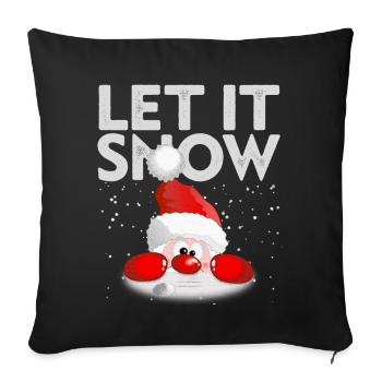 Joyeux Noël Noël Noël Père Noël - Housse de coussin décorative 45 x 45 cm - noir - Devant