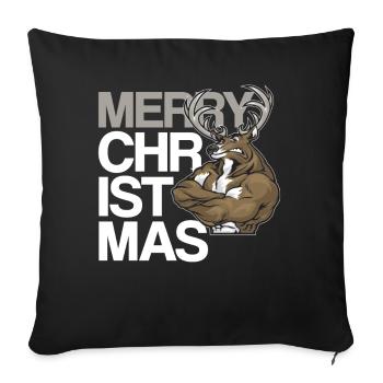 Joyeux Noël Noël Noël - Housse de coussin décorative 45 x 45 cm - noir - Devant