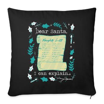 Joyeux Noël Noël Noël - Housse de coussin décorative 45 x 45 cm - noir - Devant